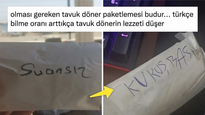 Döner Paketine Yazılan Birbirinden Absürt Notları Paylaşarak Hepimizi Gülme Krizine Sokan Kullanıcılar