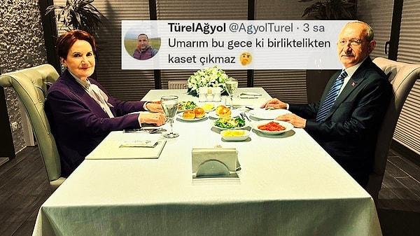 AK Partili Tuzla Belediye Meclis Üyesi Türel Ağyol'un, CHP Genel Başkanı Kemal Kılıçdaroğlu ve İYİ Parti Genel Başkanı Meral Akşener'in Ahlatlıbel'de yapmış olduğu görüşme öncesi paylaşılan fotoğrafı altına yaptığı çirkin yorum gündemde.