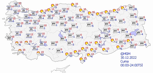 30 Aralık Cuma Ankara Hava Durumu