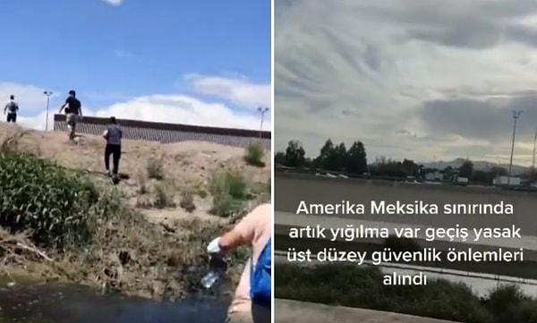 Meksika üzerinden ABD'ye giden bir Türk, TikTok'ta yaptığı paylaşımda "Amerika-Meksika sınırında artık yığılma var geçiş yasak, üst düzey güvenlik önlemleri alındı" dedi.