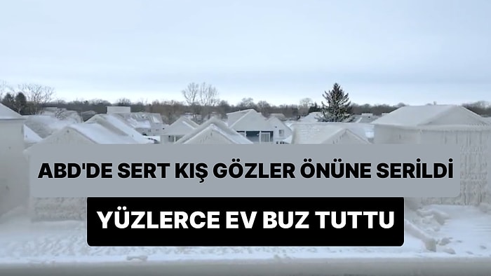 ABD'de Son Yılların En Sert Geçen Kışı Gözler Önüne Serildi: Erie Gölü Çevresindeki Evler Buz Tuttu