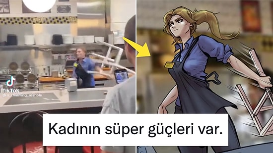 Çalıştığı Restoranda Kavga Çıkınca Son Sandalye Bükücüye Dönüşen Kadının Havalı Hareketi
