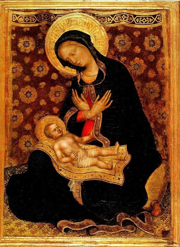 Bebek İsa'yı tutan Meryem, yüzyıllar boyunca Batı sanatında en sık tasvir edilen görsellerden biriydi. Bu tasvir, "Madonna and Child" ismiyle biliniyor.