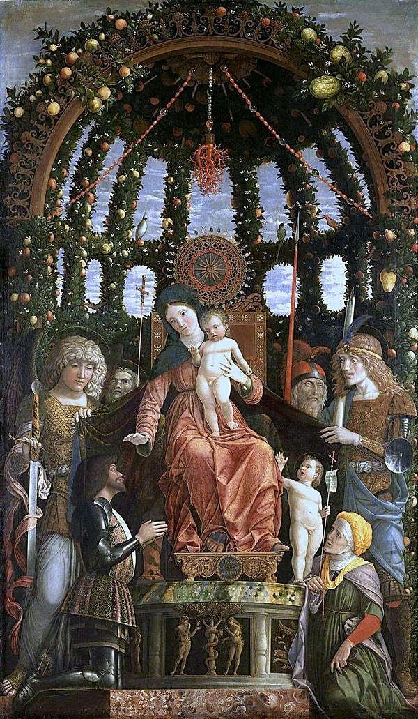 Mantua Markisi, 1495'te Fornovo Muharebesi'ndeki zaferinden sonra, Church of Victory'i inşa etti ve burası için Andrea Mantegna'dan, Madonna and Child tablosu yapmasını istedi.