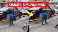 Sokak Ortasında Pantolonunu İndirerek Bir Anda Tuvaletini Yapmaya Başlayan Kadının Şoke Eden O Anları