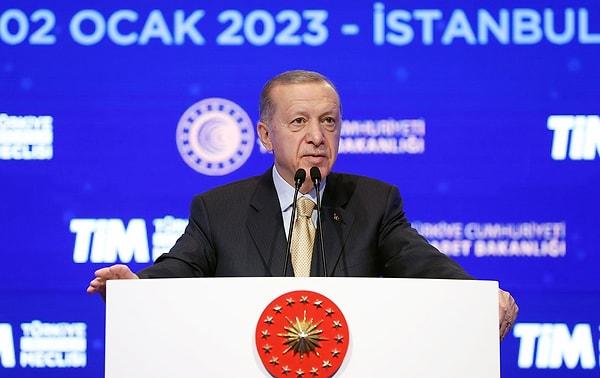Cumhurbaşkanı Erdoğan, Türkiye'nin dış ticaret verilerinde ihracattaki artışa değinerek, Cumhuriyet tarihi rekoru olduğunu vurguladı. Ayrıca Türk dizilerinin dünya ticaretinde ihracatta ABD'den son 2. sırada geldiğine dikkat çekti.