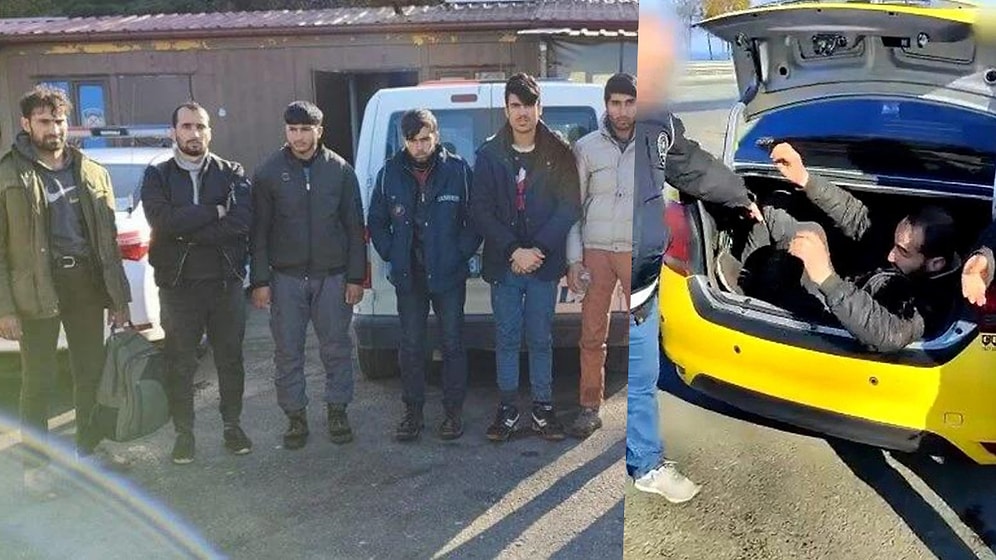 Denetime Takılan Taksiden 8 Kaçak Afgan Göçmen Çıktı