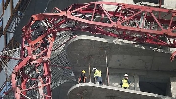 6 İşçinin Hayatını Kaybettiği Vinç Kazasının Görüntüleri Ortaya Çıktı