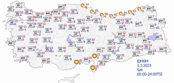 Bugün (3 Ocak) Hava Nasıl Olacak?