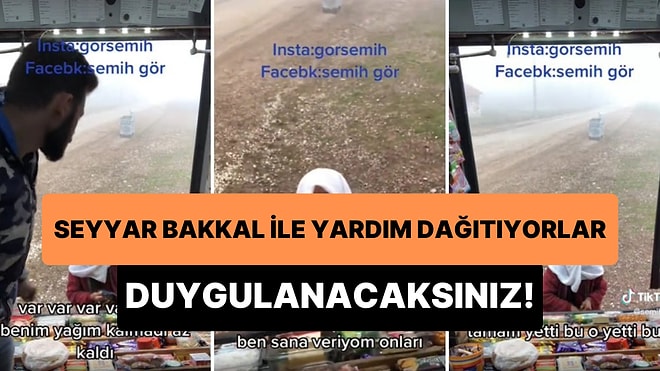 Seyyar Bakkal ile Gittikleri Köyde Bir Teyzeye Erzak Yardımı Yapan Güzel İnsanları İzlerken Duygulanacaksınız!