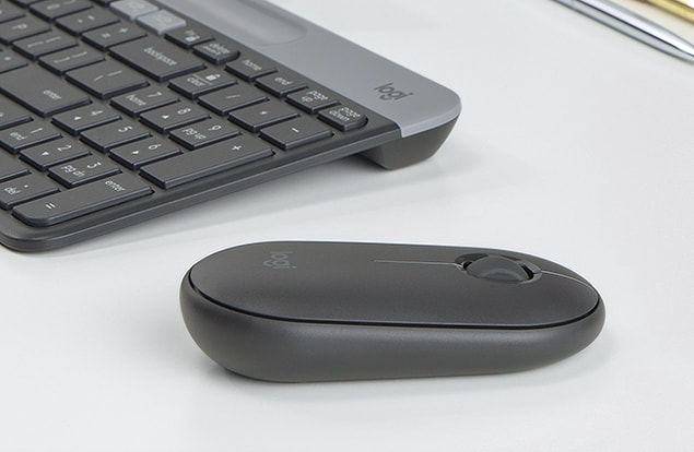 5. LOGITECH M350 Pebble Wireless-Maus Graphit