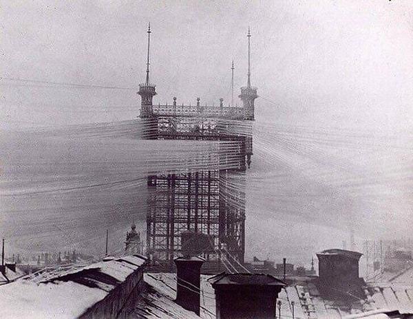 12. İlk telefon hatlarından biri, Stockholm 1890.