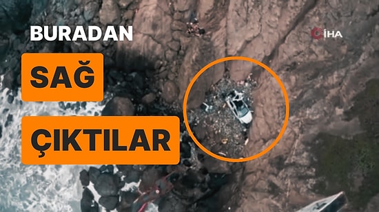 76 Metre Yüksekten Düştüler Hafif Yaralarla Kurtuldular