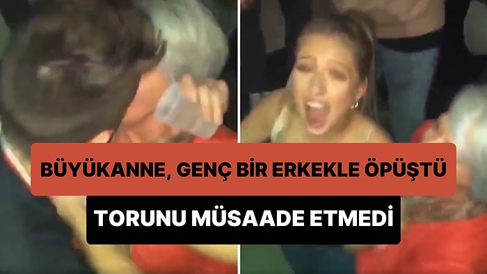 Gece Kulübünde Genç Bir Erkekle Öpüşen Büyükannesini Engelleyen Kadının Viral Olan Anları