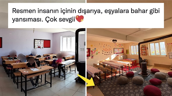 Bir Köy Öğretmeninin Öğrencileri İçin Baştan Sona Yenilediği Muhteşem Sınıfı Görmeniz Lazım!