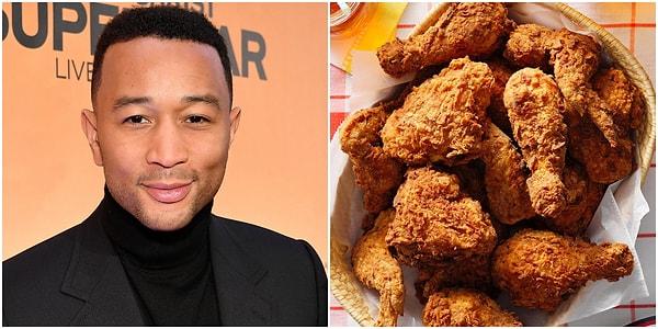 John Legend: Kızarmış Tavuk. John Legend, en sevdiği yemeğin yağlı, kıtır kıtır kızarmış tavuk olduğunu söylüyor!