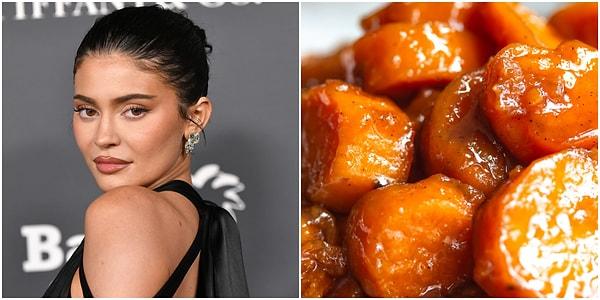 Kylie Jenner: Şekerli patates. Kylie'nin favorisi bu yemek, aynı zamanda youtube kanalında yaptığı ilk tarifti!