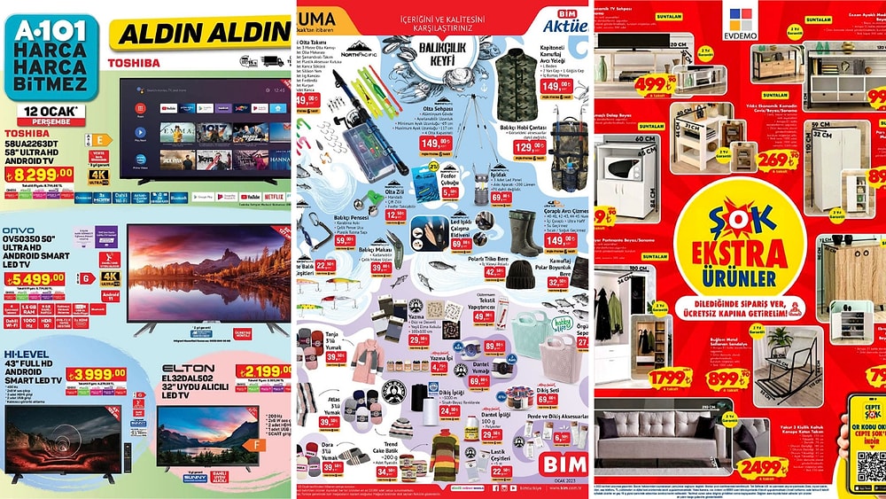 İndirim Günleri Başlıyor! 9 - 15 Ocak Haftasında A101, BİM ve ŞOK Aktüel Ürünler Listesinde Ne Var?