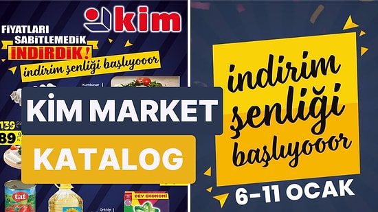 Kim Market "İndirim Şenliği Başlıyor!" 6 - 11 Ocak Haftasında Kim Market Kataloğunda Neler Var?