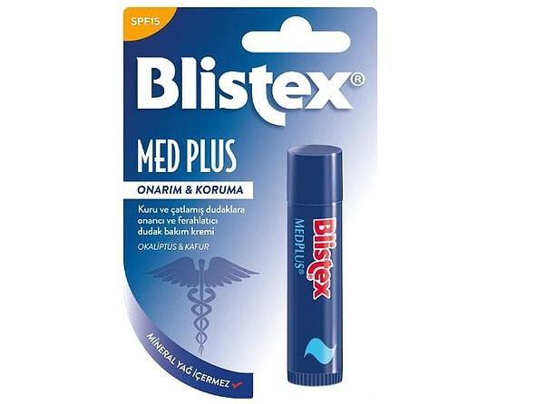 7. Blistex Medplus Stick Kuru ve Çatlamış Dudaklara Onarıcı ve Ferahlatıcı Dudak Bakım Kremi