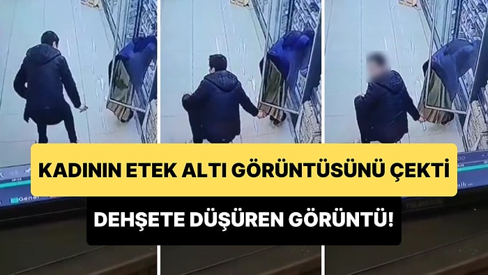 Zincir Marketteki Kadının Arkasında Eğilip Etek Altı Görüntüsünü Alan Kişinin Dehşete Düşüren Anları