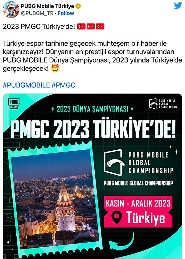 PUBG Mobile Dünya Şampiyonası'nın 2023 durağı ise Türkiye!