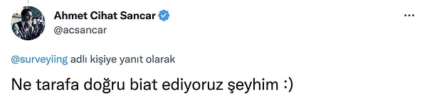 Biat etmek isteyenler tweetin altına dizildi.