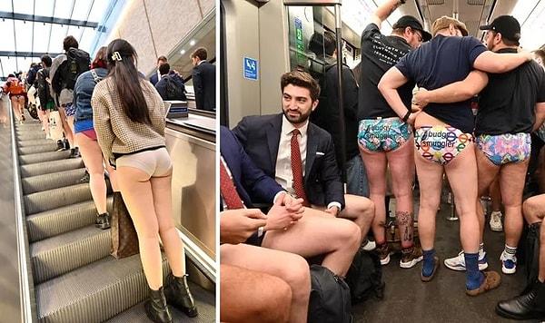 Londra merkezli The Stiff Upper Lip Topluluğu tarafından düzenlenen etkinlik 2 yıl aradan sonra yeniden yapıldı. Çin mahallesinde bir araya gelen yolcular, pantolonsuz bir şekilde metro yolculuğu yaptılar.