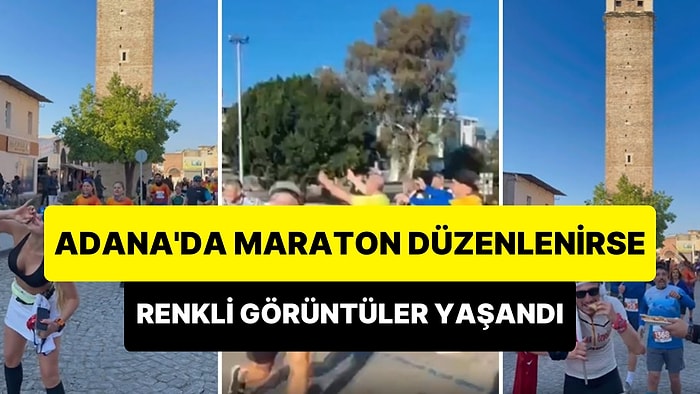 Adana'da Maraton Düzenlenirse: Kimisi Ciğer Dağıttı, Kimisi Davul Zurna Çalıp Koşucuları Çiftetelli Oynattı