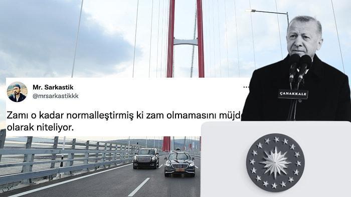 Erdoğan'ın Yapılmayacak Köprü ve Otoyol Zammını 'Müjde' Olarak Duyurması Sosyal Medyanın Gündeminde