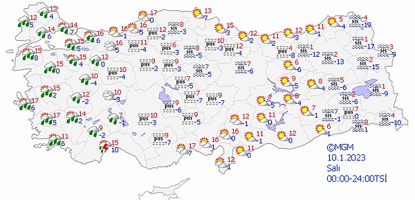 Bugün (10 Ocak) Hava Nasıl Olacak?