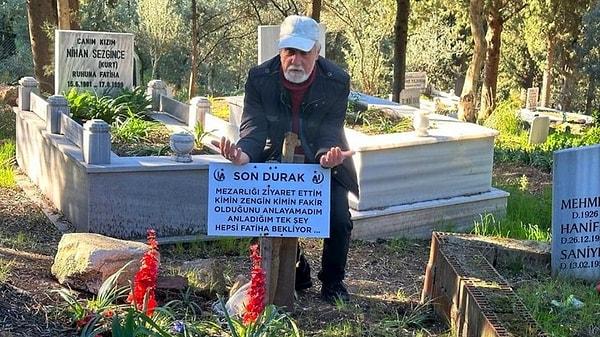 Bursa'da 3 çocuk babası ve 67 yaşındaki Ali Aytekin, hayattayken mezarını yaptırdı. Aytekin, her gün mezarına gidip çiçeklerini suluyor.