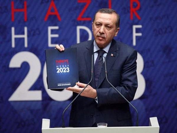 Cumhurbaşkanı Erdoğan, 12 yıl önce Türkiye Cumhuriyeti'nin 100. kuruluş yıl dönümü için siyaset, eğitim, teknoloji, ekonomi gibi birçok alanda hedeflerini açıklamıştı.