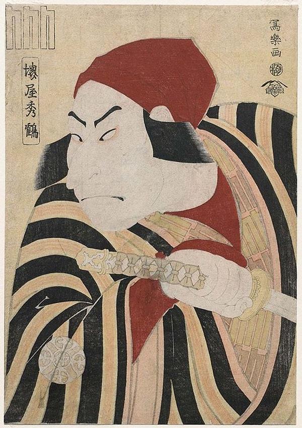 Tōshūsai Sharaku, 1790'lı yıllarda sadece 10 ay boyunca bu sanat ile bir çok eser üretiyor ve sonra gizemli bir şekilde ortadan kayboluyor. Çalışmaları, ukiyo-e türünün en iyi örnekleri arasında gösterilen 'Gizemli Sharaku'nun' gerçek adı, doğum ve ölüm tarihi bilinmiyor.