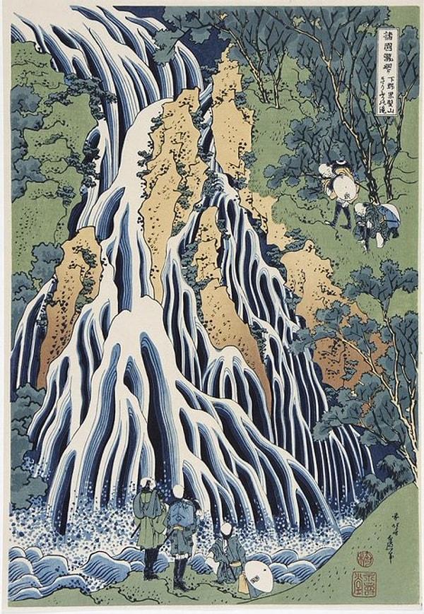 Hokusai, bu esnada 1834 yılında meşhur şelale dizisini yaratıyor.