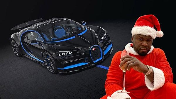 Ünlü rapçi 50 Cent'in garajındaki en pahalı otomobil 3 milyon dolar değerindeki Bugatti Chiron.