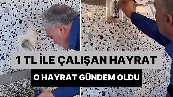 1 TL ile Çalışan Hayrat Sosyal Medyada Gündem Oldu