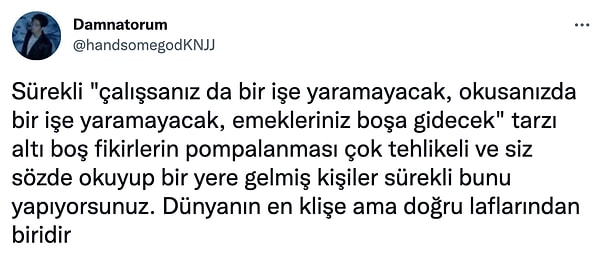 7. Öğrenciler için büyük motivasyon kaybı.