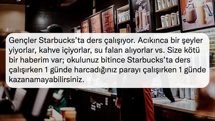 Öğrencilerin Starbucks'ta Ders Çalışmasıyla İlgili Yorum Yapan Sosyal Medya Kullanıcısı Tepkilerin Odağında