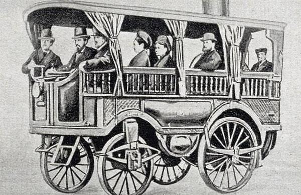3. 1873'te Fransız Amédée Bollée tarafından tasarlanan görseldeki otomobilin adı ne olabilir sence?