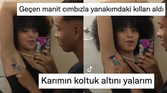 Sevgilisinin Koltuk Altını Tıraşlarken Çektikleri Videoyu Paylaşan Çift Sosyal Medyayı İkiye Böldü