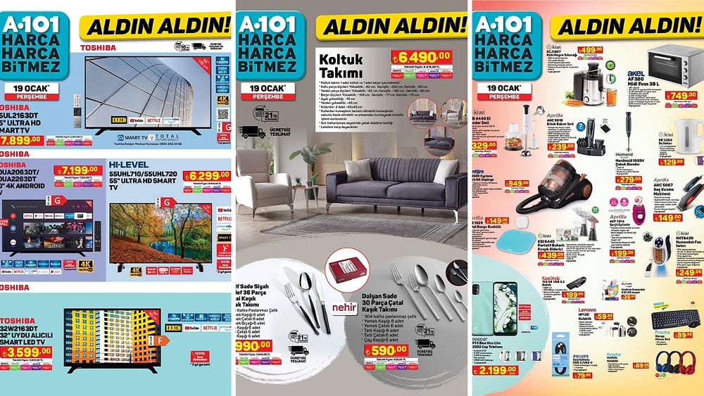 19 Ocak 2023 A101 Aldın Aldın Kataloğu