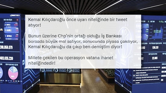 Borsa'da Olanları İş Bankası ve CHP Üzerinden Açıklayan Mizah Hesabı Sosyal Medyada İlgi Çekti