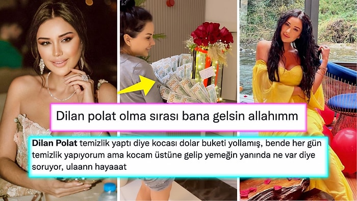 Zengin Olduğunu Her An Belirten Dilan Polat'a Gelen Dolarlı Çiçek Sosyal Medyada Gündem Oldu