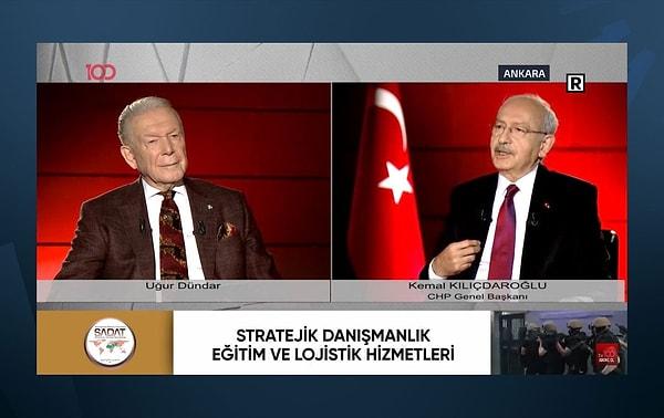 Seçim güvenliğini tehdit edebileceği iddia edilen Uluslararası Savunma Danışmanlık Şirketi (SADAT), CHP lideri Kemal Kılıçdaroğlu'nun TV100'deki yayına reklam vermişti.