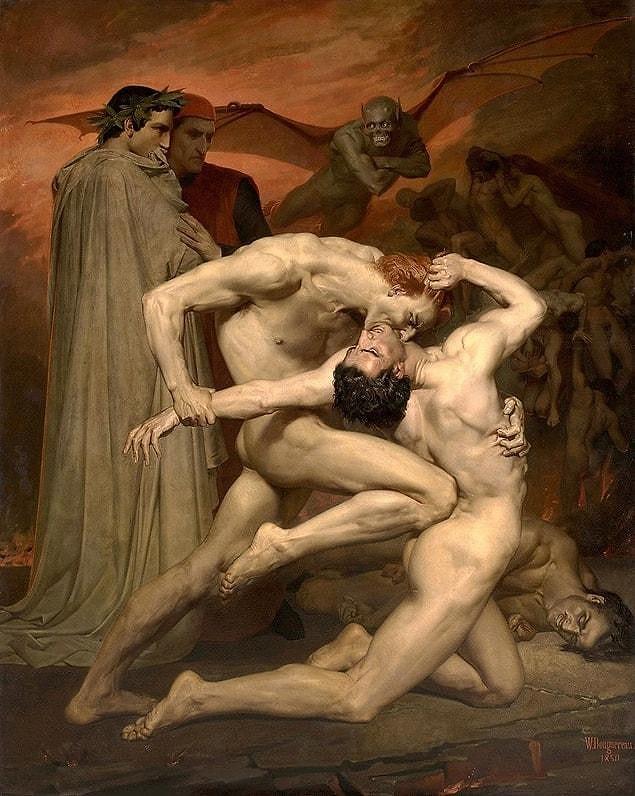 9. Dante and Virgile (1850) William-Adolphe Bouguereau