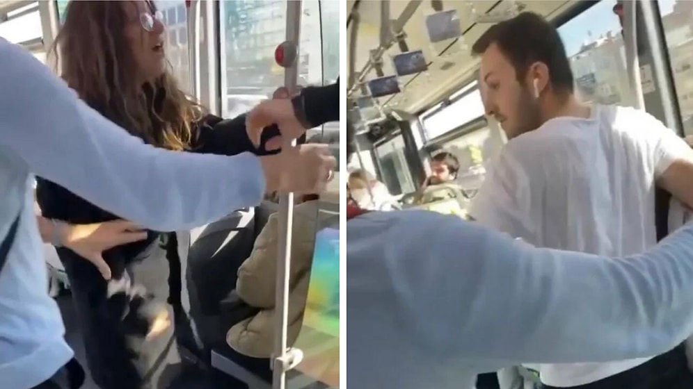 Bildiğiniz Metrobüs Kavgalarını Unutun: Kadın Yolcu 'İlkokul Mezunu Seviyesiz' Diyerek Erkek Yolcuya Tükürdü