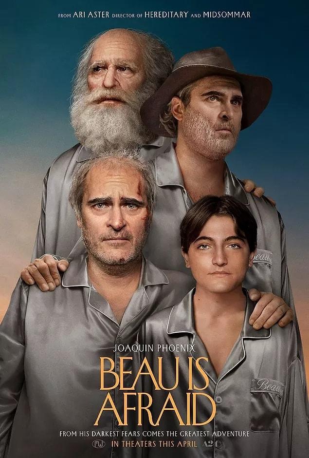 9. A poster has been released for Ari Aster's new movie, Beau is Afraid, starring Joaquin Phoenix.