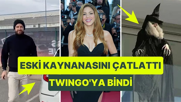 Bunlar İyice Çirkefleştiler: Shakira Eski Kaynanasının Evinin Önüne Cadı Koydu, Pique Twingo'ya Bindi!