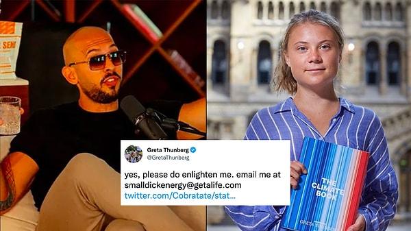 Tate, who had an argument with activist Greta Thunberg on Twitter recently, received the most viral response of all time. It even became one of the most liked tweets ever!